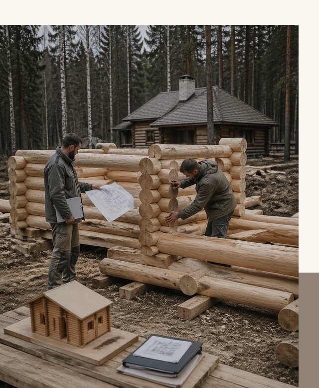 Проектирование и строительство домов из бревна в Тобольске